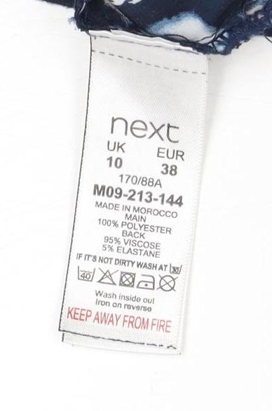 Next Women's Blue Floral Sleeveless Blouse Size 10