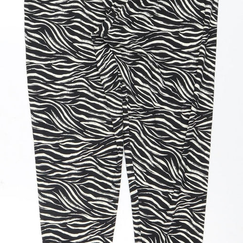 Marks and Spencer Women's Black Animal Print Leggings Size 14