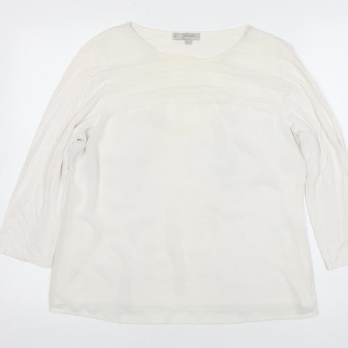 Hobbs Women's White M Basic Long Sleeve T-Shirt