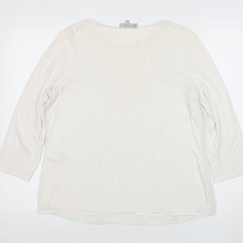 Hobbs Women's White M Basic Long Sleeve T-Shirt