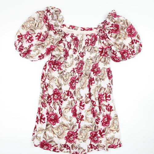 River Island Women's Floral Puff Sleeve Dress