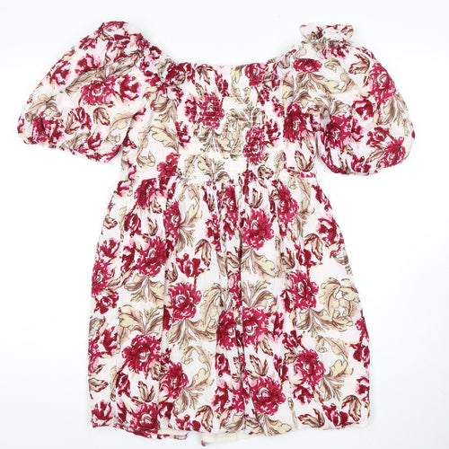 River Island Women's Floral Puff Sleeve Dress
