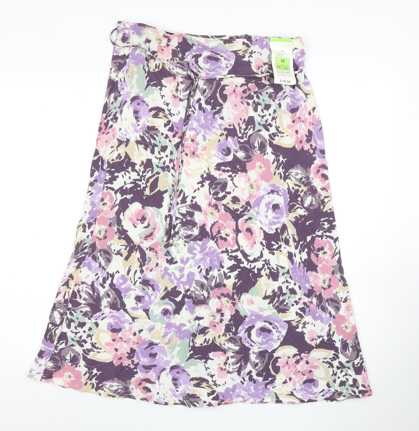 Marks and Spencer Women's Multicoloured A-Line Floral Skirt Size 12