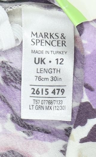Marks and Spencer Women's Multicoloured A-Line Floral Skirt Size 12