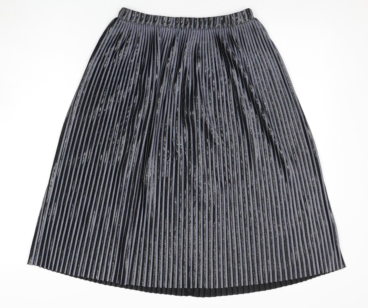 Zara Women's Black Pleated Midi Skirt, Size S