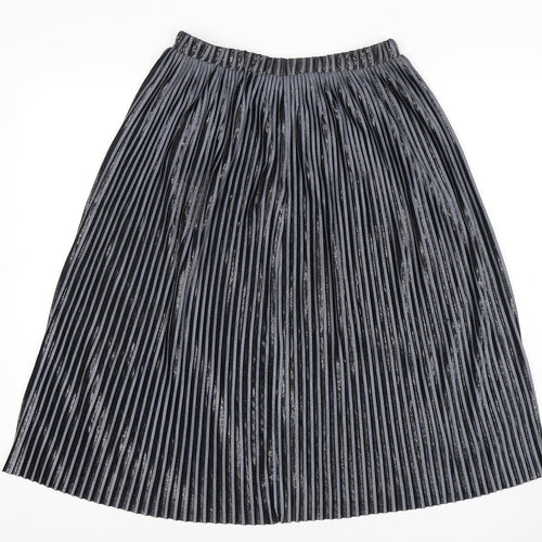 Zara Women's Black Pleated Midi Skirt, Size S