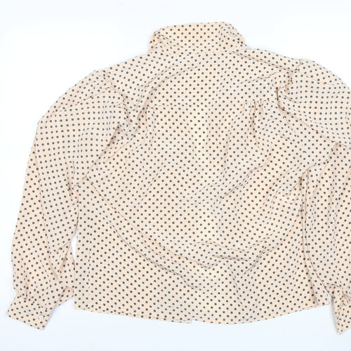 Windsmoor Women's Beige Polka Dot Blouse Size 12
