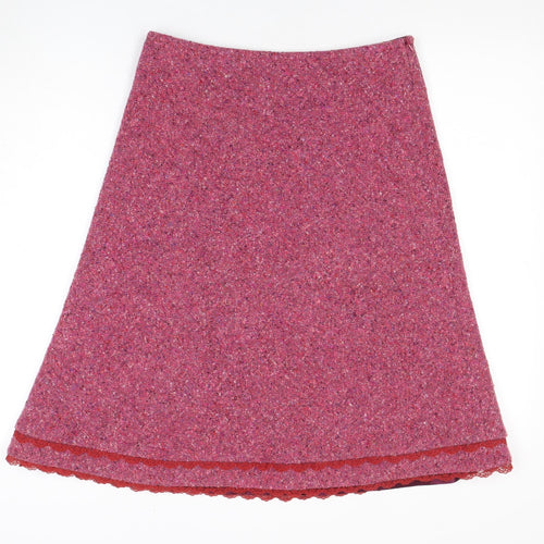 Boden Women’s Pink A-Line Wool Skirt Size 10