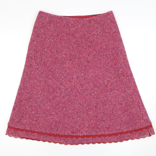 Boden Women’s Pink A-Line Wool Skirt Size 10