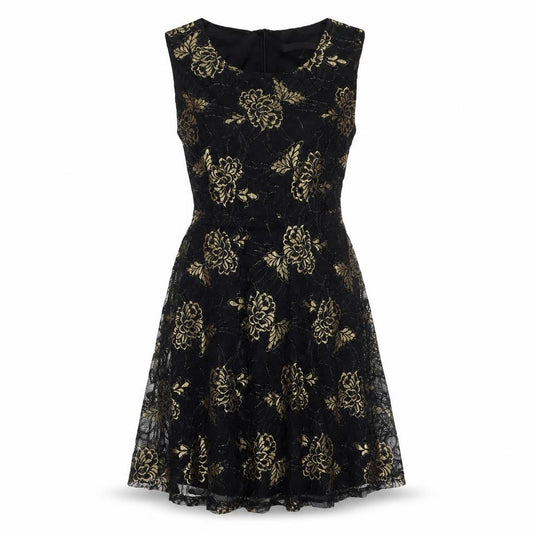 Front view of Fenn Wright Manson Women's Fit & Flare Dress, Black, size 8