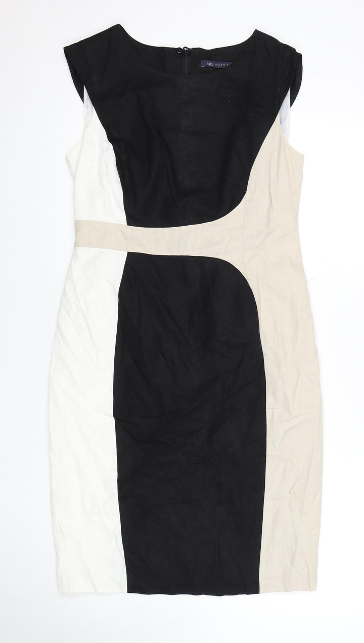 Marks and Spencer Women's Colourblock Dress, Size 10
