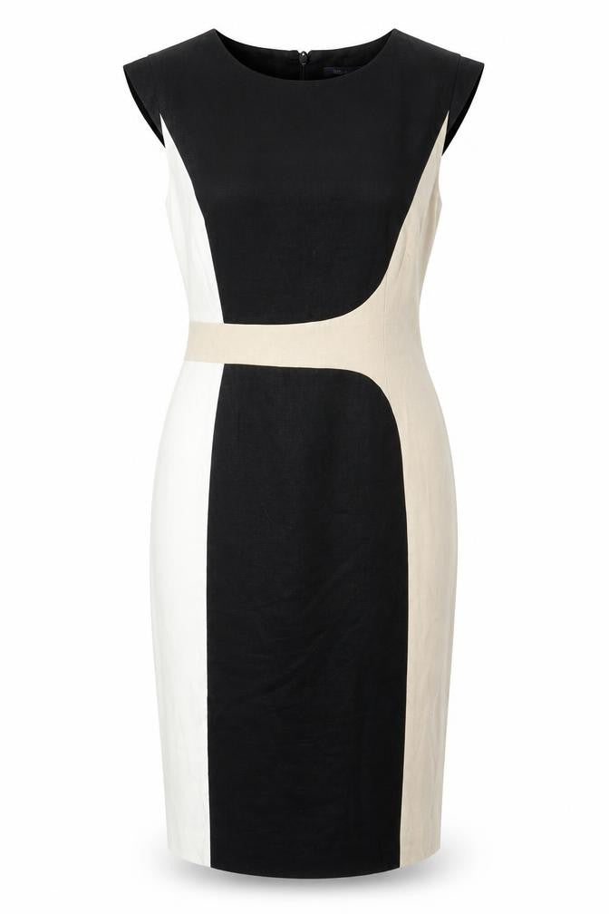 Front view of Marks & Spencer Women's Colourblock Dress, size 10
