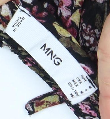 MNG Women's Multicoloured 3/4 Sleeve Floral Top