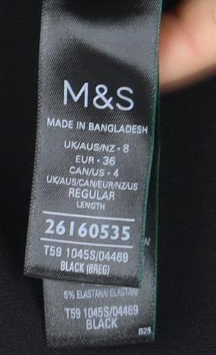 Marks and Spencer Black Knee Length Pencil Skirt