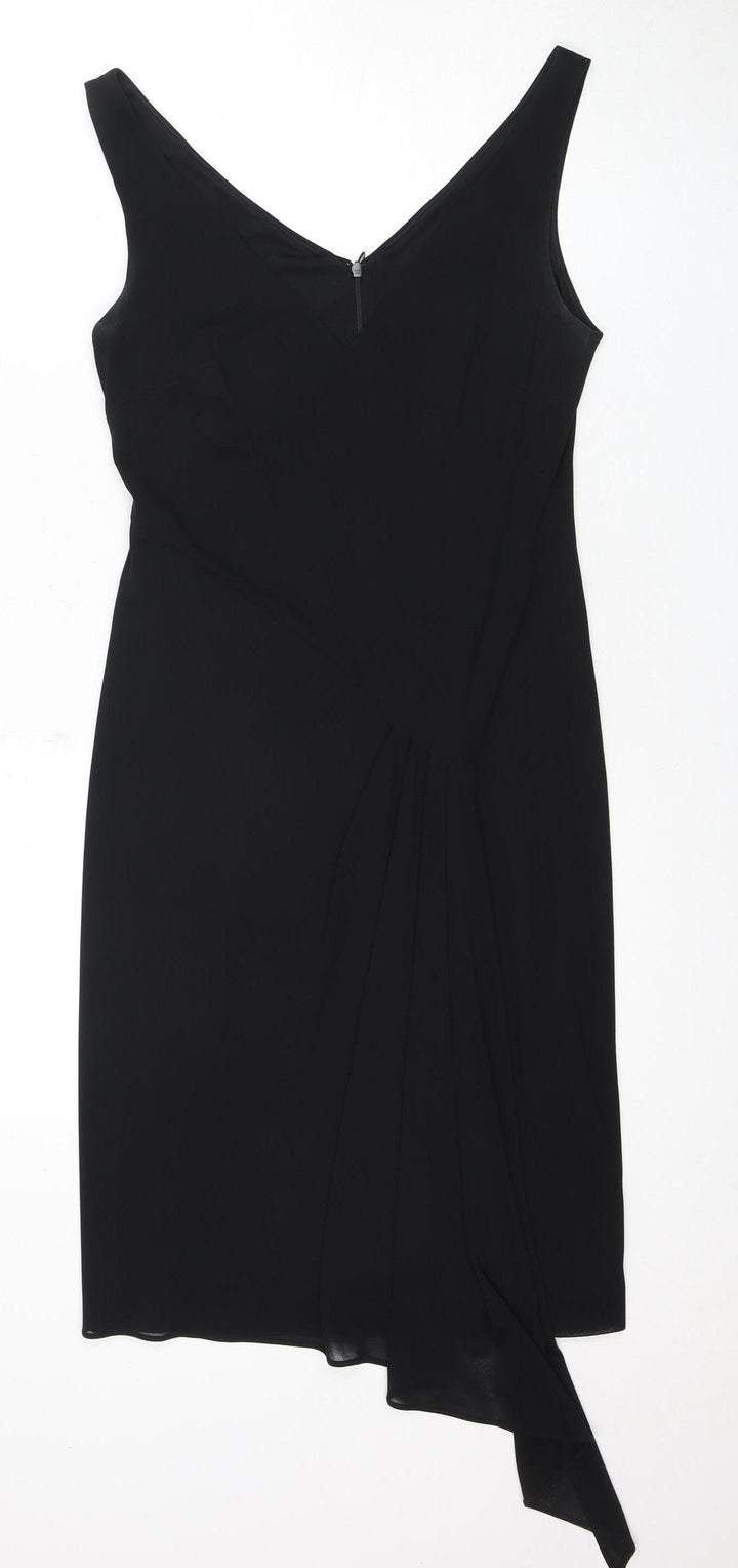 David Meister Women's Black Asymmetric Dress Size 4