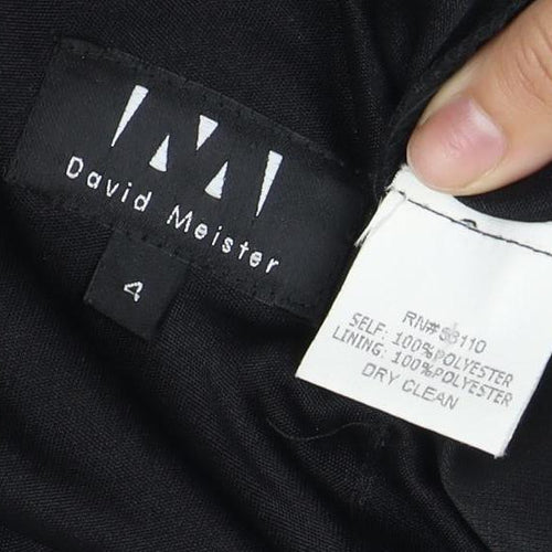 David Meister Women's Black Asymmetric Dress Size 4
