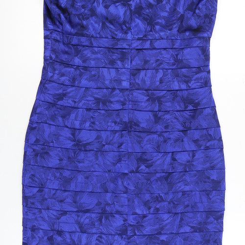 Gina Bacconi Women's Blue Sheath Dress, Size 12, Formal