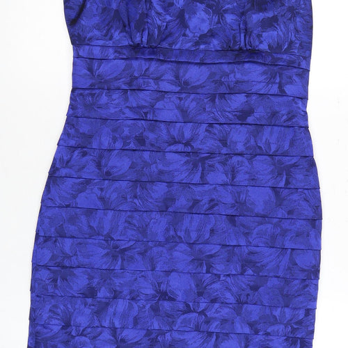Gina Bacconi Women's Blue Sheath Dress, Size 12, Formal