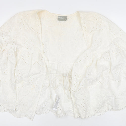 ASOS Women's White Long Sleeve Blouse Size 14