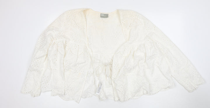 ASOS Women's White Long Sleeve Blouse Size 14