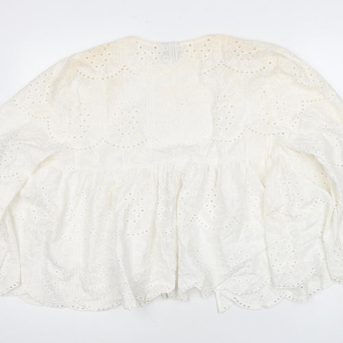 ASOS Women's White Long Sleeve Blouse Size 14
