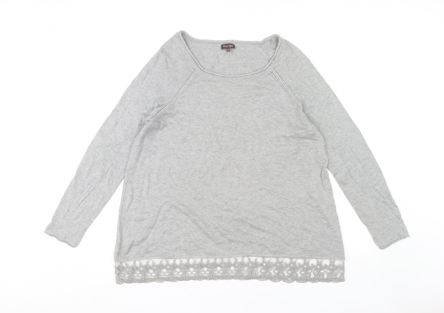 Phase Eight Women's Grey Pullover Jumper Size 14