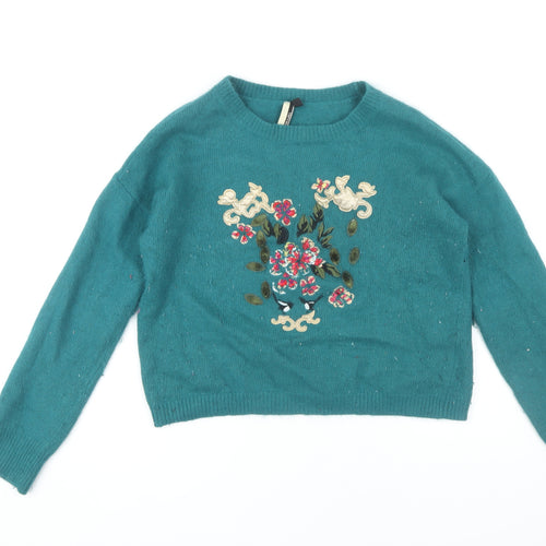 Topshop Women's Green Pullover Jumper, Size 10