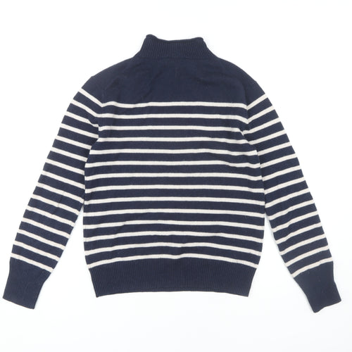 Crew Clothing Women’s Blue High Neck Striped Pullover