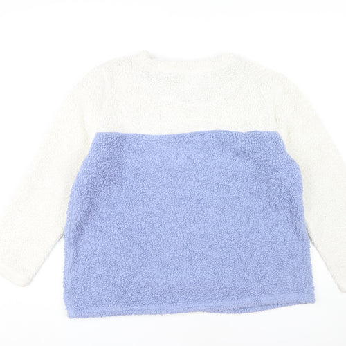 Disney Women's Ivory & Blue Lilo & Stitch Sweatshirt XL