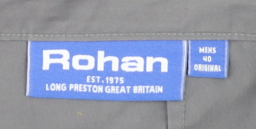 Rohan Men's Grey Cargo Trousers, Size 40