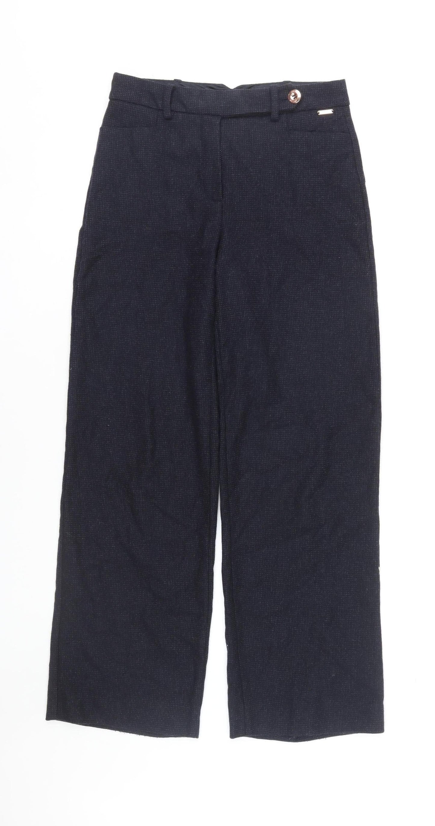 Marks and Spencer Women's Black Trousers, Size 8, Wool Blend