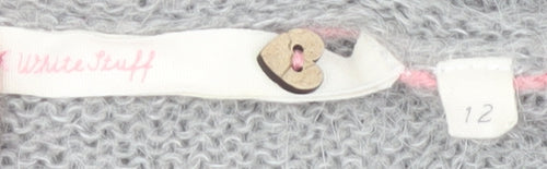 White Stuff Women's Grey Polka Dot Pullover Jumper Size 12