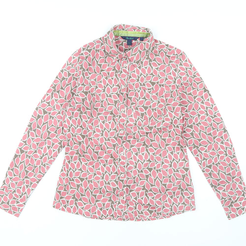 Bo-Leon Women's Pink Geometric Button-Up Shirt Size 10
