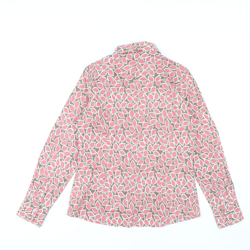 Bo-Leon Women's Pink Geometric Button-Up Shirt Size 10