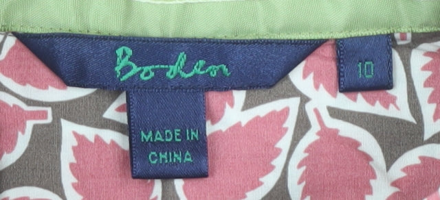 Bo-Leon Women's Pink Geometric Button-Up Shirt Size 10