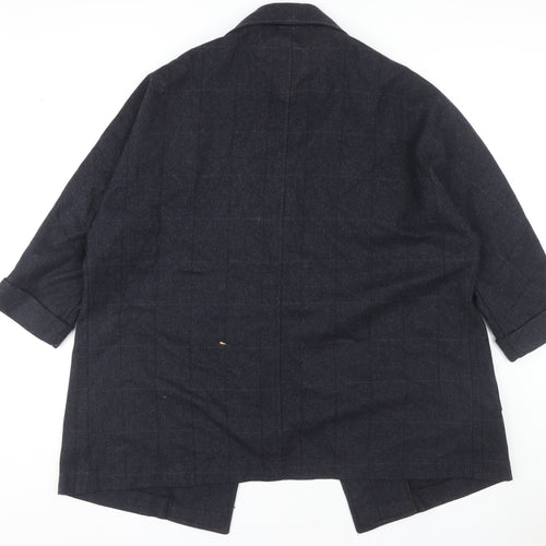 Paul Costelloe Women's Black Check Tweed Coat Size 14