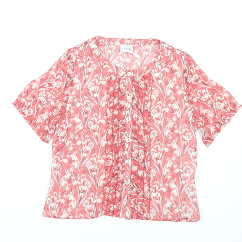 Eastex Women's Pink Floral Blouse Size 12
