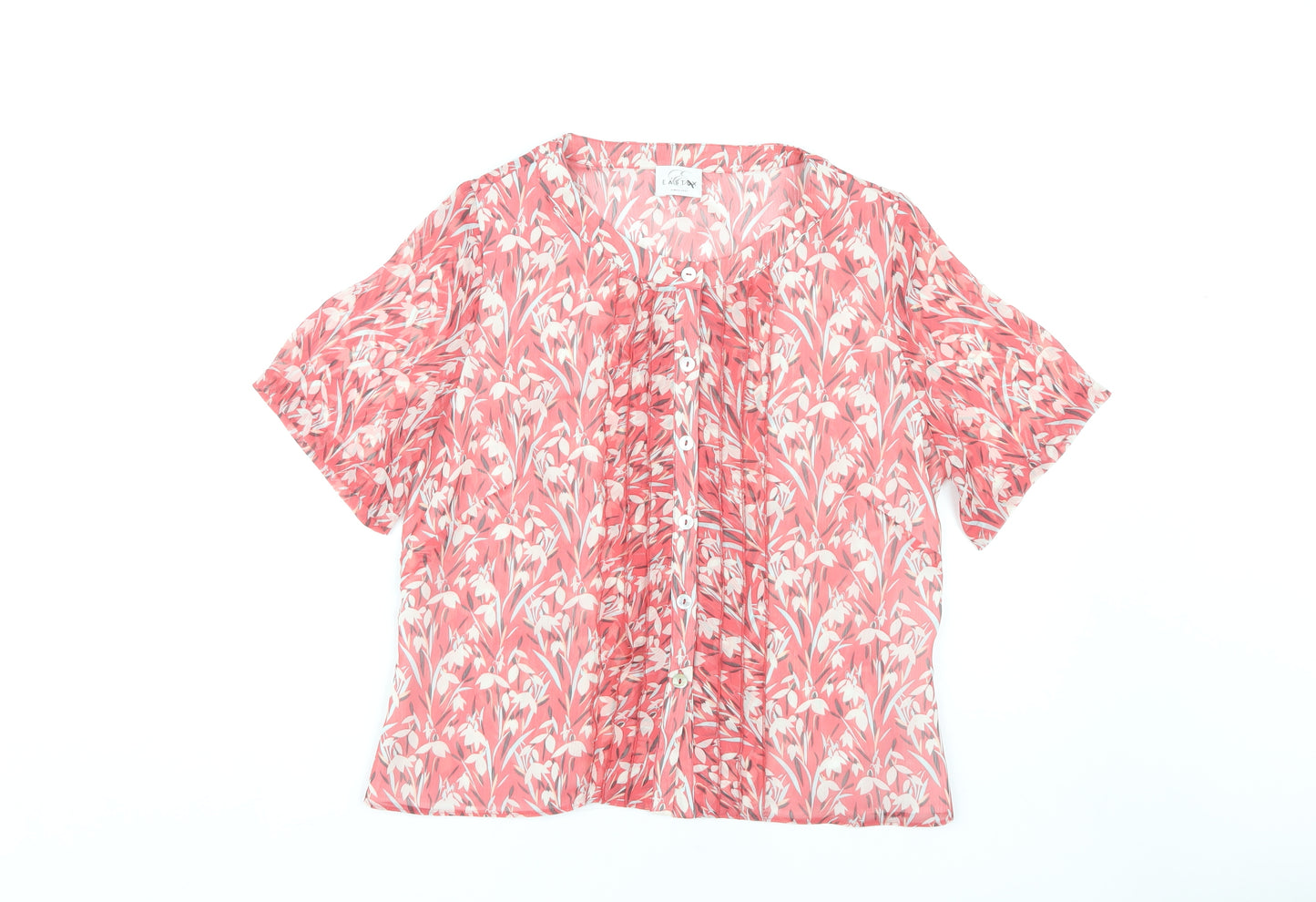 Eastex Women's Pink Floral Blouse Size 12