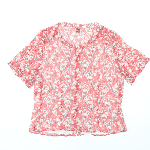 Eastex Women's Pink Floral Blouse Size 12