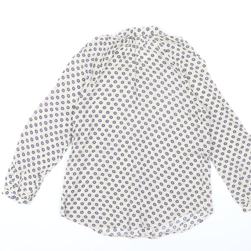 Boden Women's Beige Polka Dot Blouse - Size 8