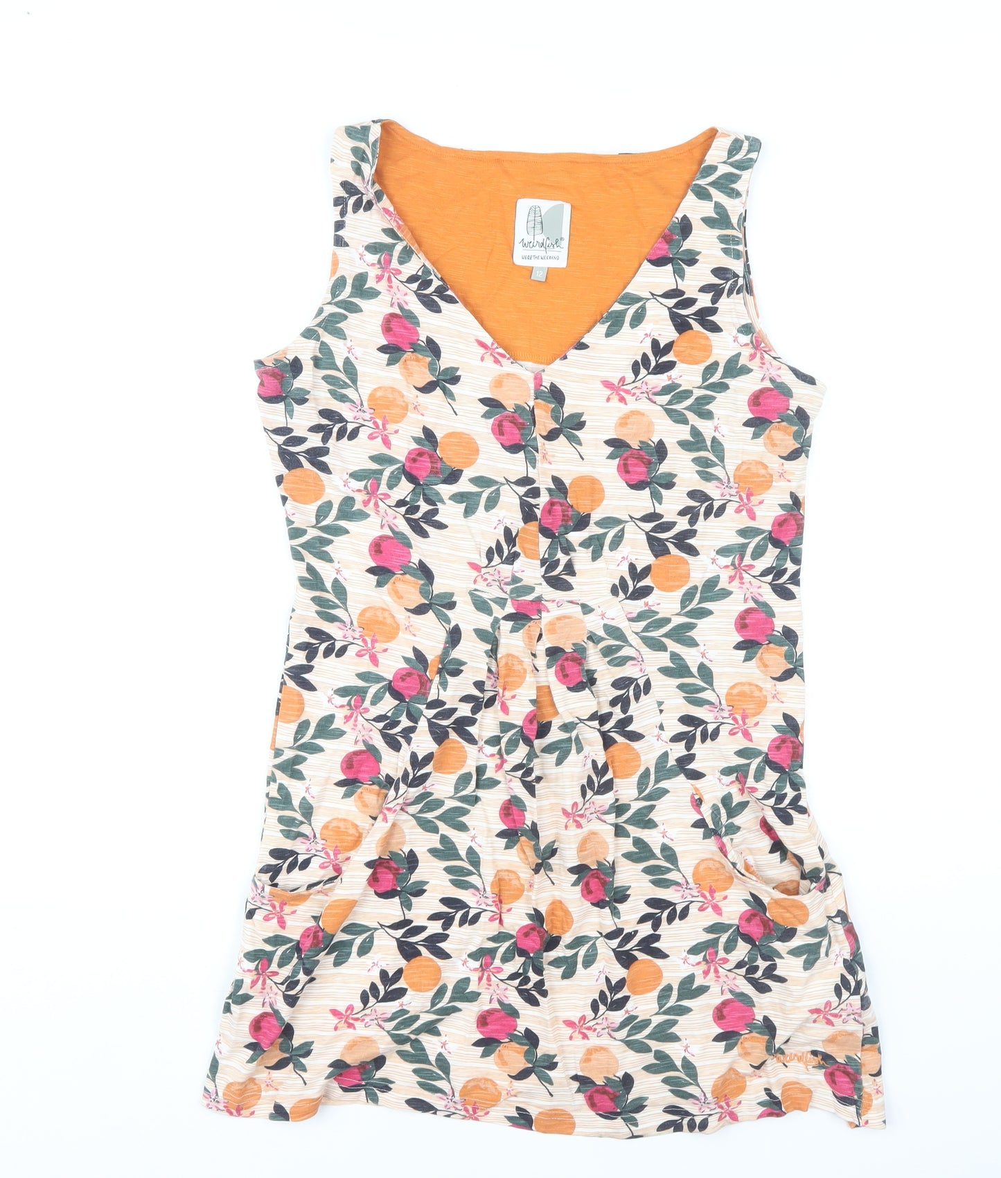 Weird Fish Women's Multicoloured Floral Sleeveless Top