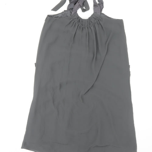 Next Women's Grey Dress Size 8 Polyester Sleeveless
