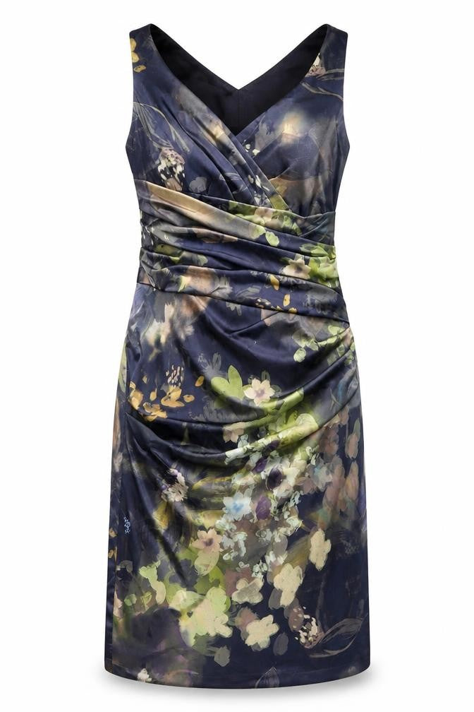 Front view of Kaliko Women's Multicoloured Floral Sheath Dress, size 10