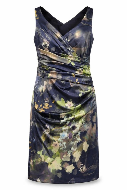 Front view of Kaliko Women's Multicoloured Floral Sheath Dress, size 10