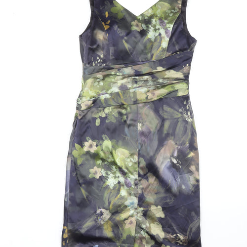 Kaliko Women's Multicoloured Floral Sheath Dress Size 10