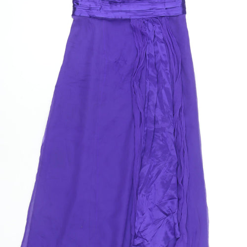 Monsoon Women's Purple One Shoulder A-Line Formal Dress