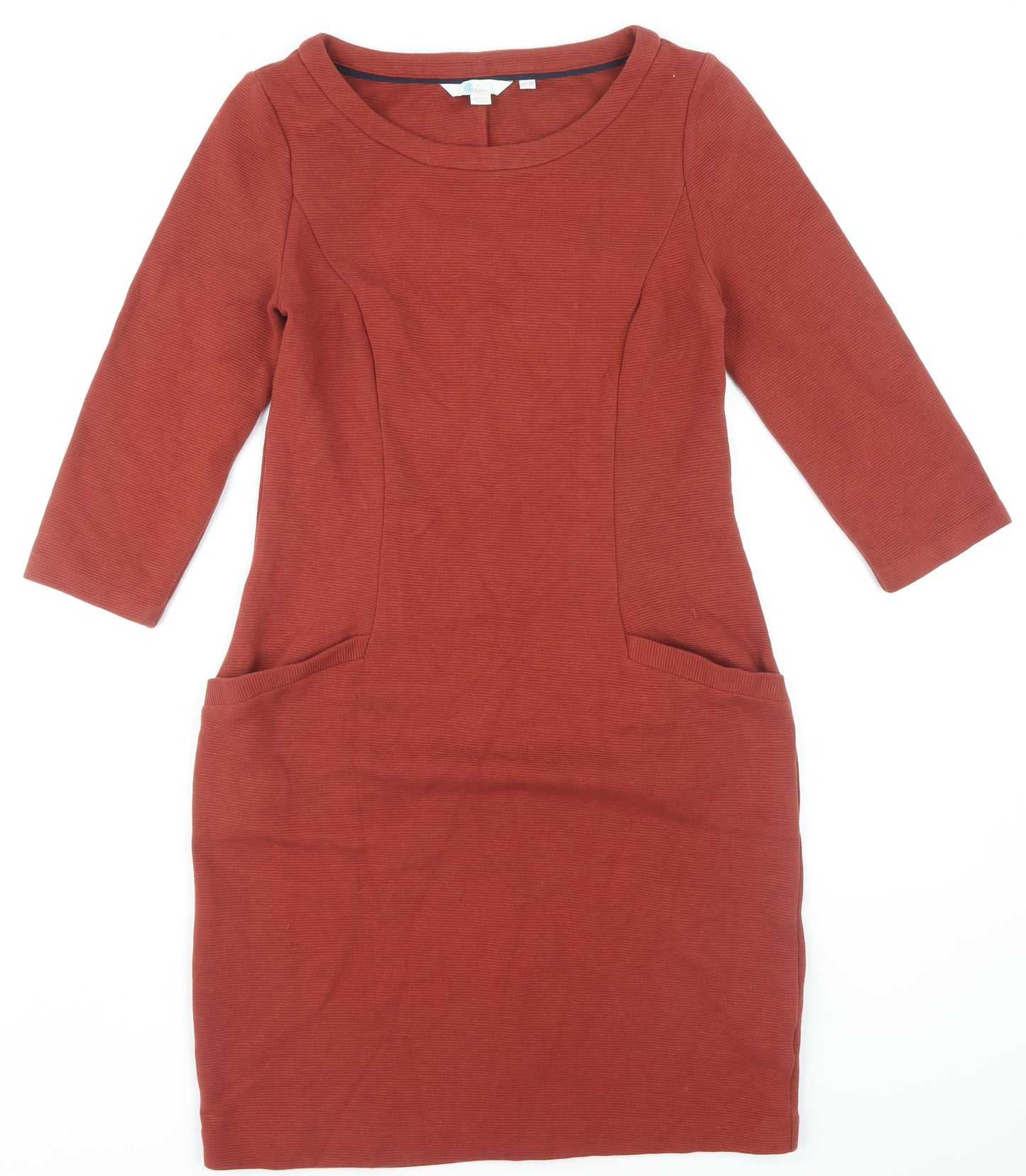 Boden Women's Red Sheath Dress, Size 10R, Elegant 3/4 Sleeve