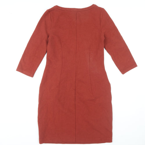 Boden Women's Red Sheath Dress, Size 10R, Elegant 3/4 Sleeve