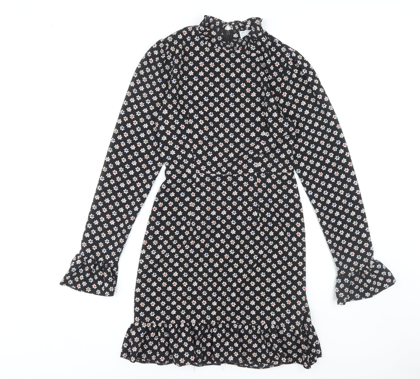 ASOS DESIGN Women's Black Floral Dress Size 8