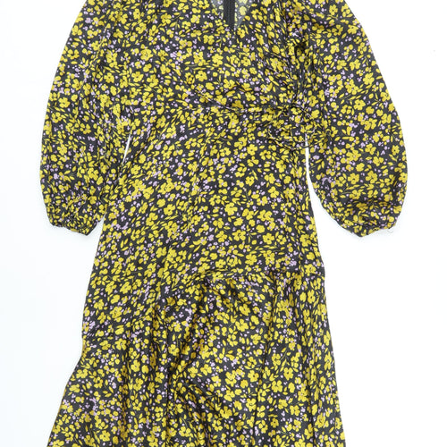 QED London Women’s Multicoloured Floral Dress Size 8